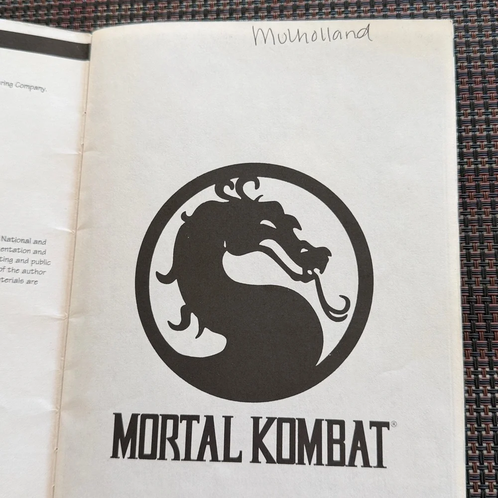 User's Guide: 1993 Vintage,MORTAL KOMBAT